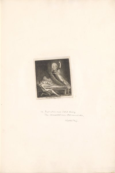 Voor de Geslachten- De Poorten van het Paradijs, Plaat 15, Angst en hoop zijn -- Visie door William Blake